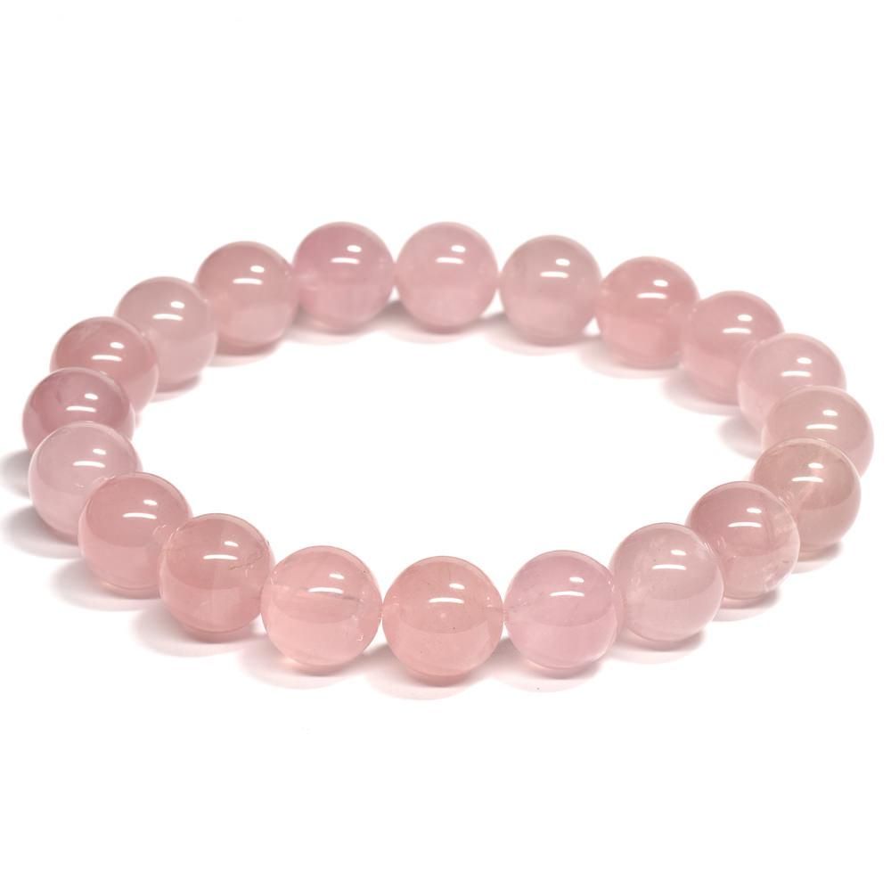ディープローズクォーツ ブレスレット 9.5mm #NM581 - プレミアム