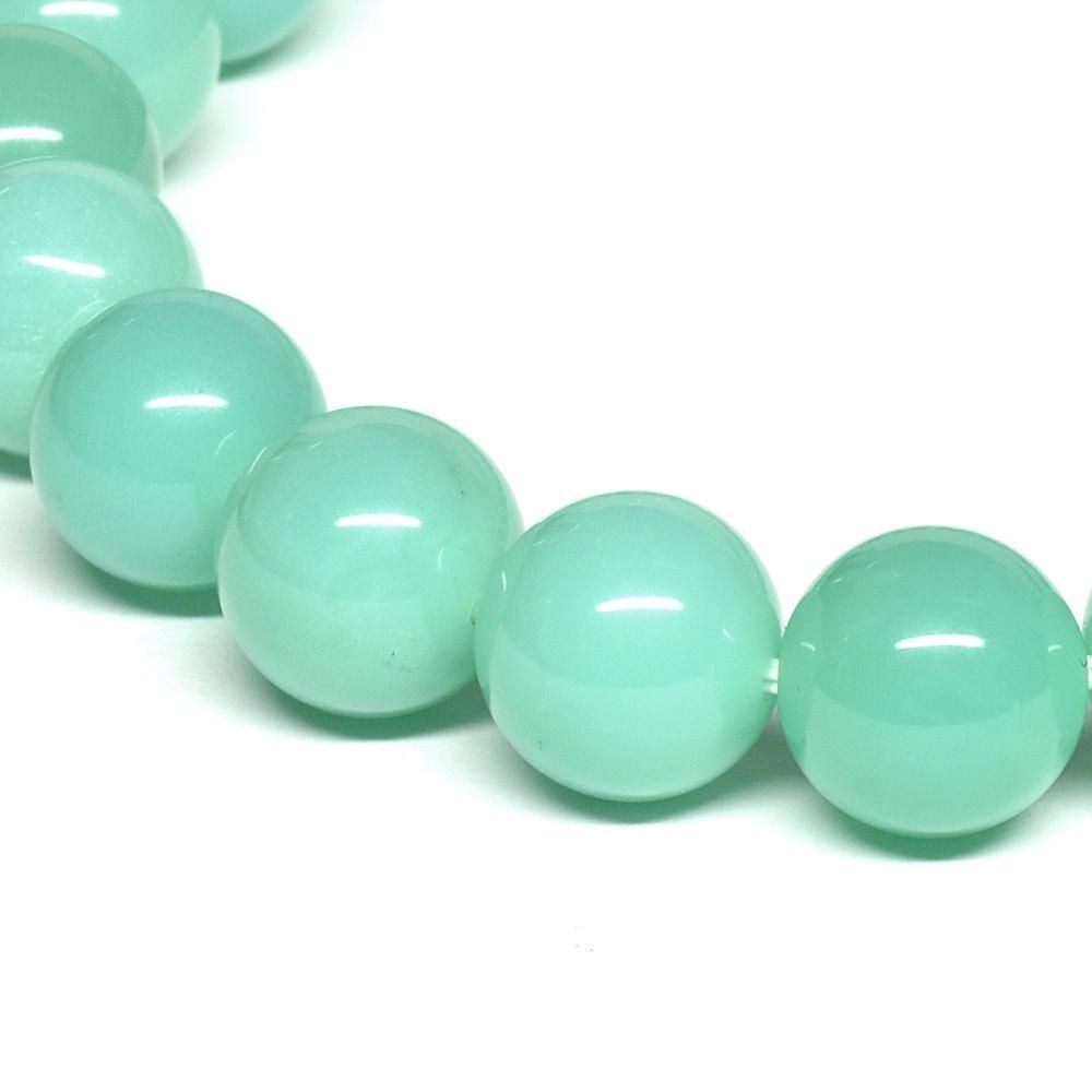 鑑別書付]クリソプレーズ ブレスレット 9.5-10mm #QC479 - プレミアム