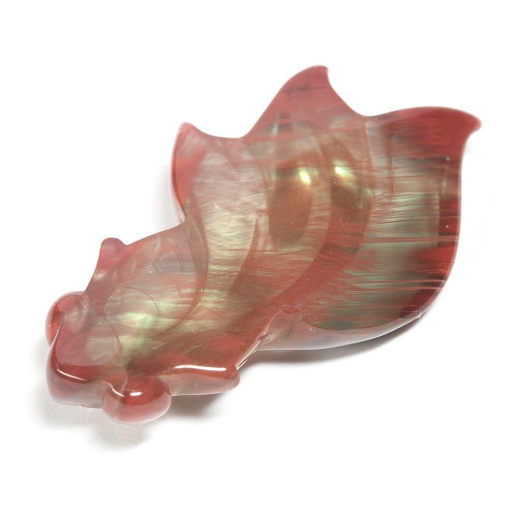 高品質] カラーチェンジ・アンデシン 金魚 彫刻ルース 28.3x16