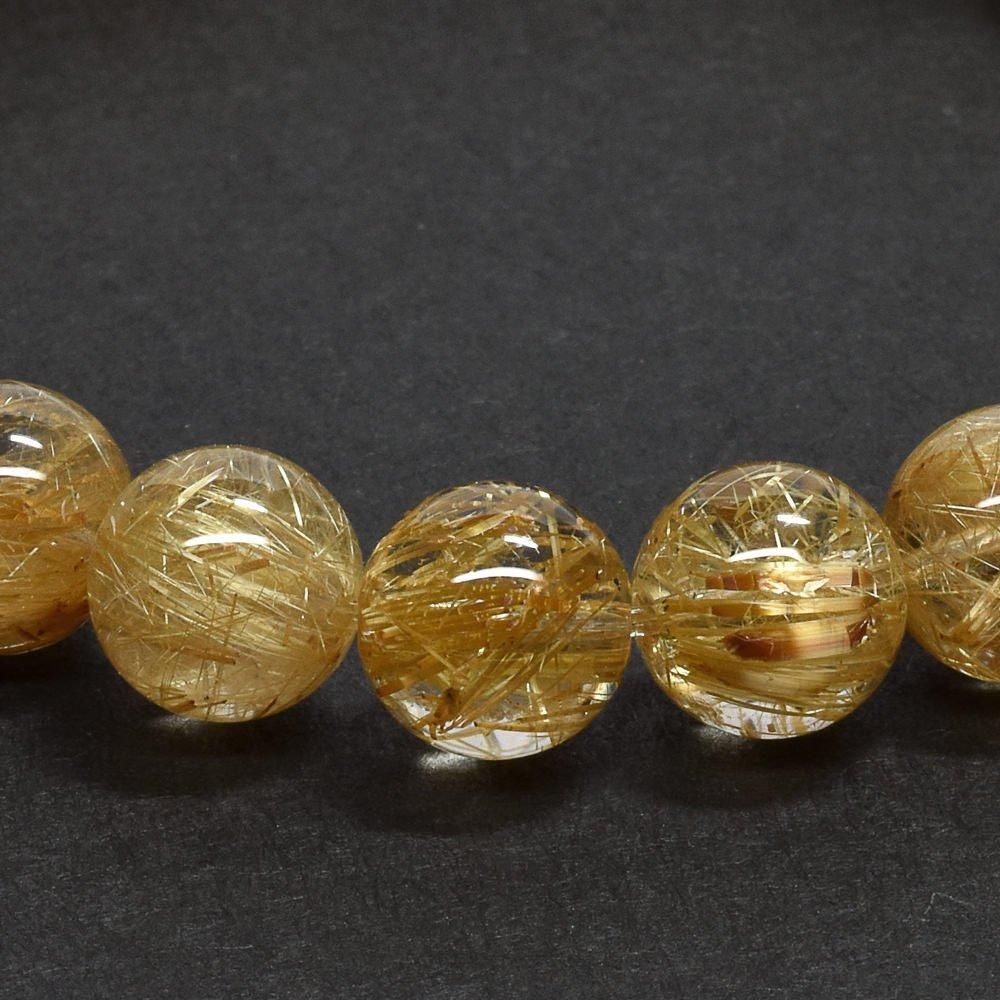 ゴールドルチルクォーツ ブレスレット 8-8.5mm #QF576