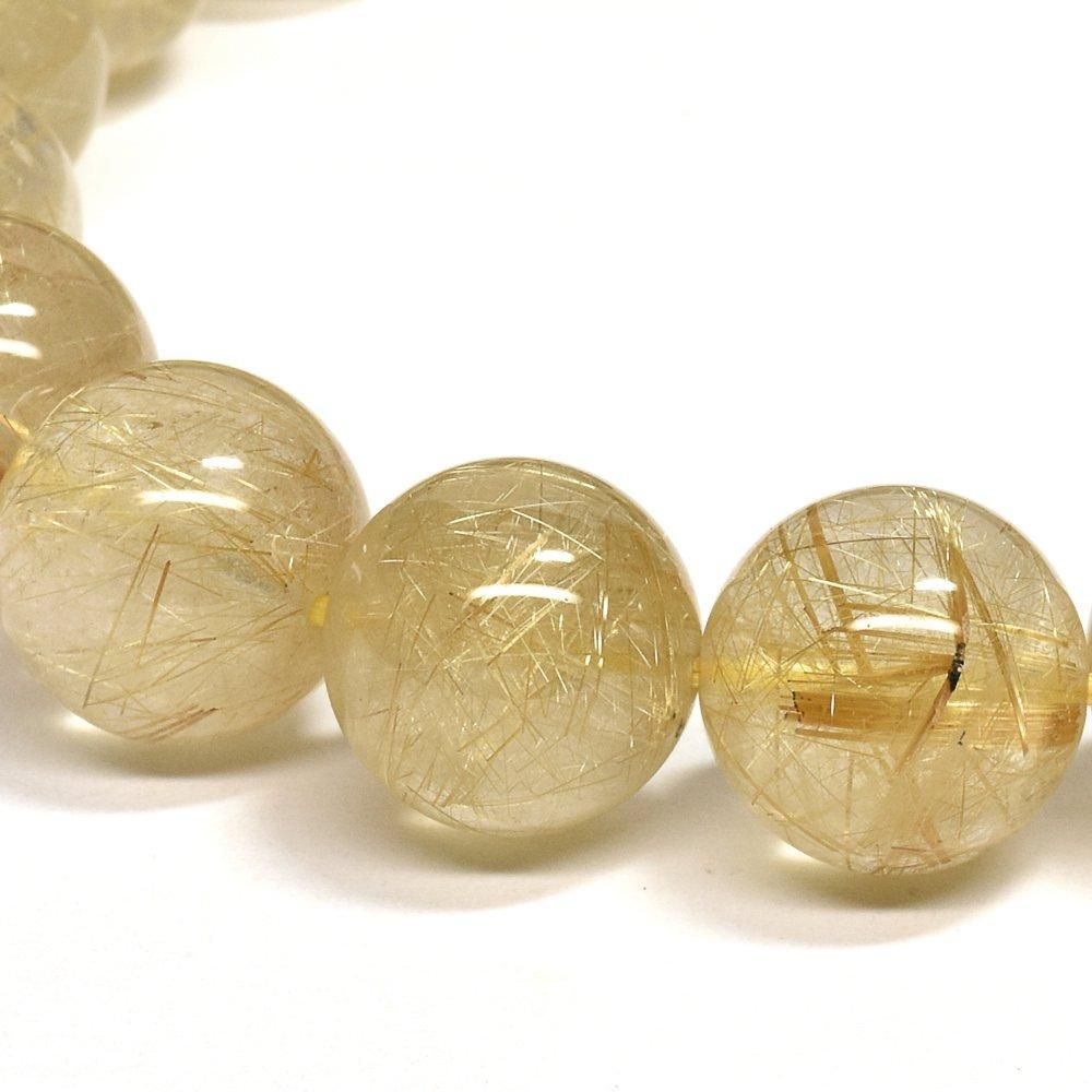 ゴールドルチルクォーツ ブレスレット 11.5mm #QH138