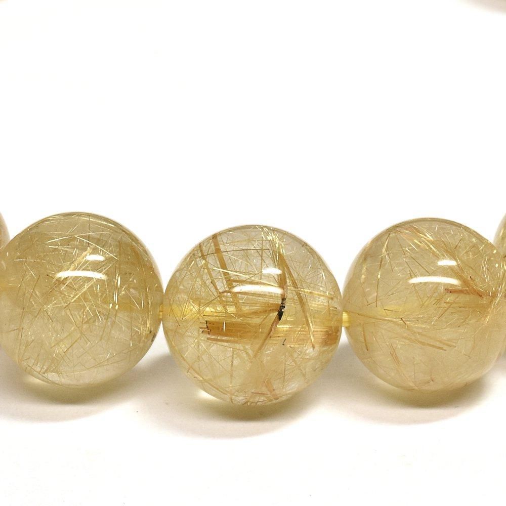 ゴールドルチルクォーツ ブレスレット 11.5mm #QH138
