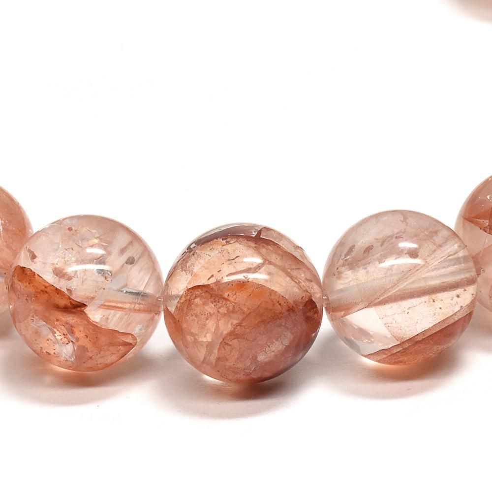 【良質,美品】リモナイトインクォーツ　１２㎜　ブレスレット　天然　希少 リモナイト・イン・クォーツ ブレスレット 12.5mm #PL040