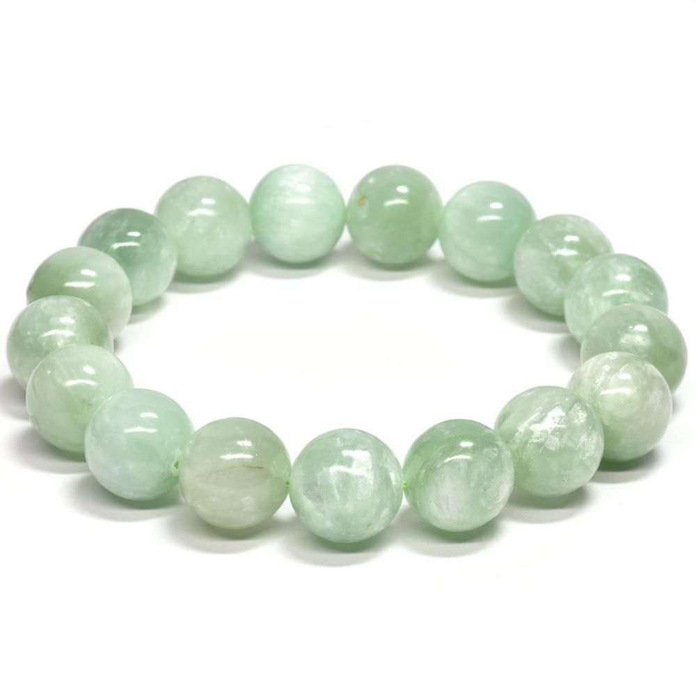 天然石　ミントグリーンマイカ　ブレスレット ミントグリーン・マイカ ブレスレット 13mm #QH176 - プレミアム