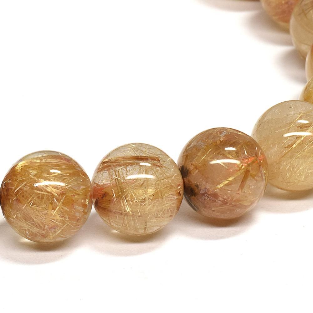 ゴールドルチルクォーツ ブレスレット 9-9.5mm #QJ007