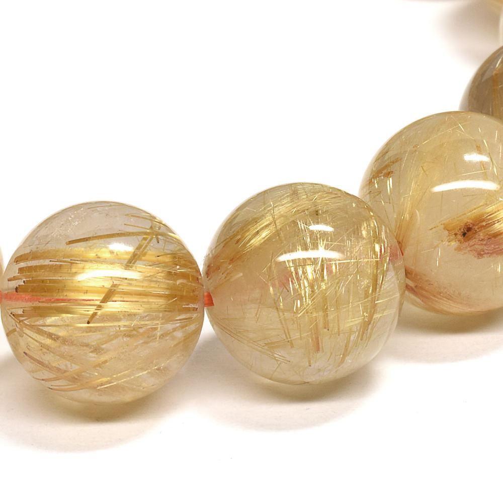 ゴールドルチルクォーツ ブレスレット 12-12.5mm #QJ009