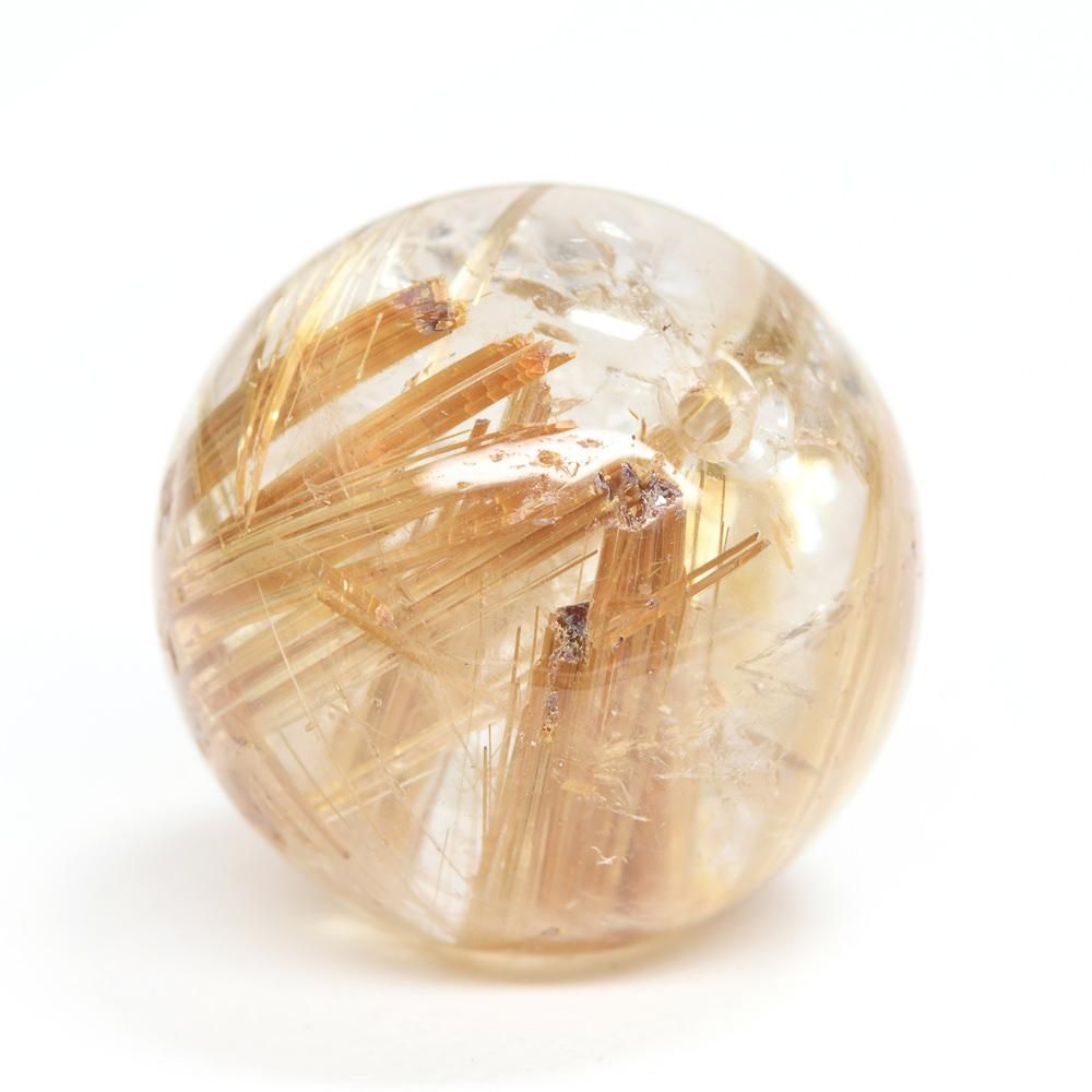 ★クリアゴールデンルチル 15ミリ珠 ビーズ⑥(SA+) ☆クリアゴールデンルチル 15ミリ珠 ビーズ⑥(SA+)