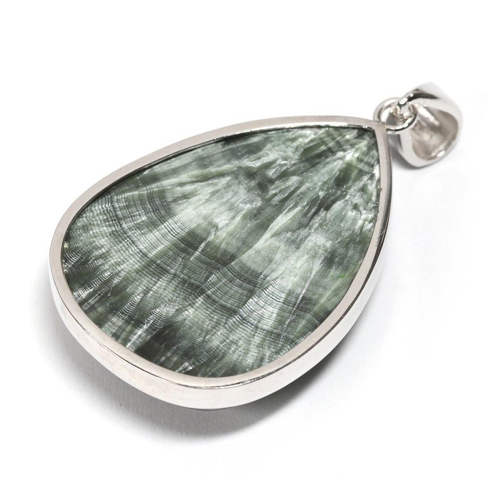 セラフィナイト ペンダントトップ 30.0x21.5x8.2mm #QK042