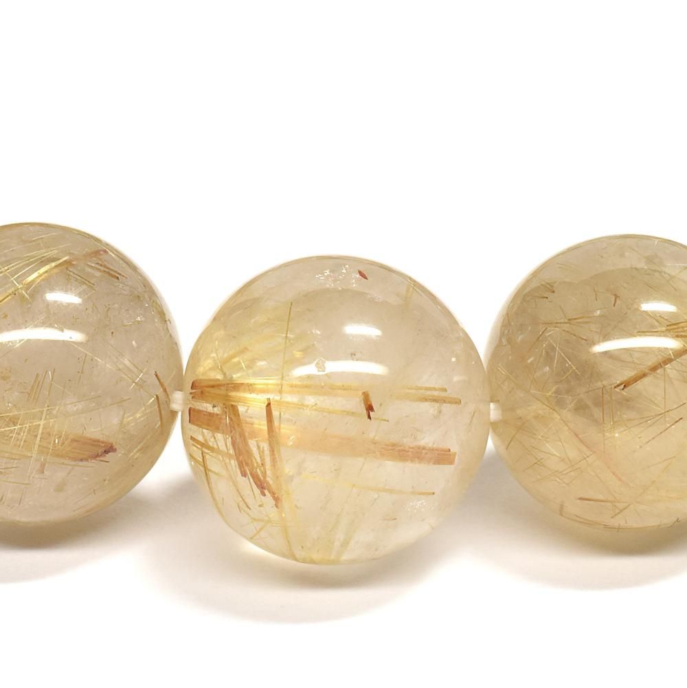 ゴールドルチル15mmブレスレット オーナー秘蔵]ゴールドルチルクォーツブレスレット 15mm #U0015