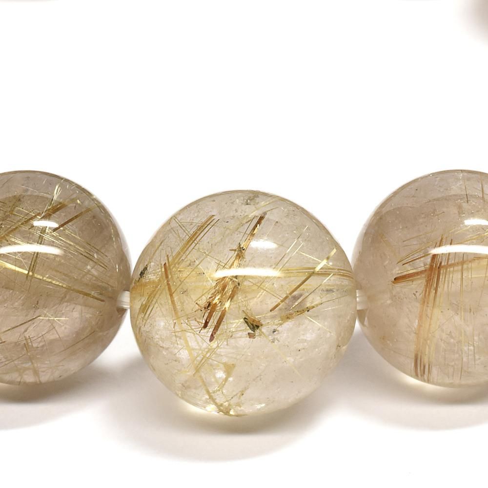ゴールドルチルクォーツ ブレスレット 15.5-16mm #QK202