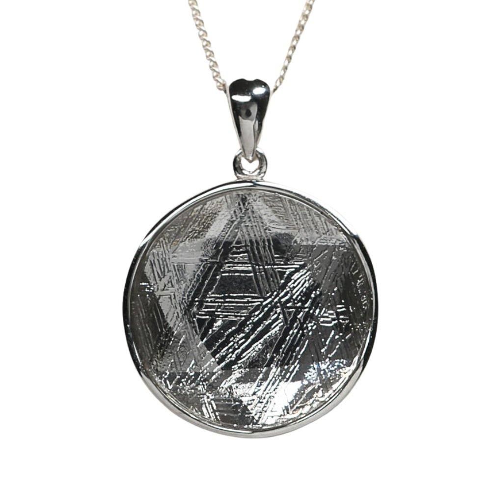 鉄隕石 ムオニナルスタ隕石（シルバー）ペンダントトップ 20mm #QK325