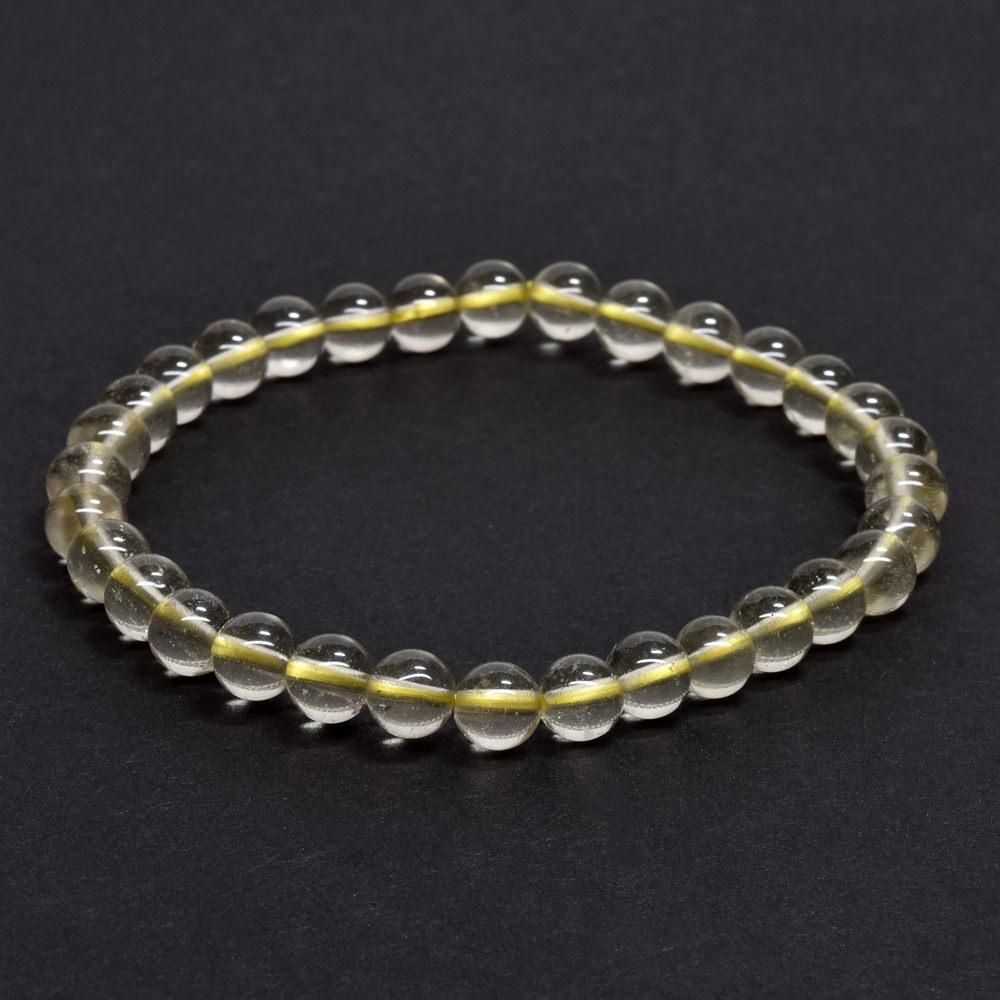 リビアングラス ブレスレット 6mm #QK312 - プレミアム天然石