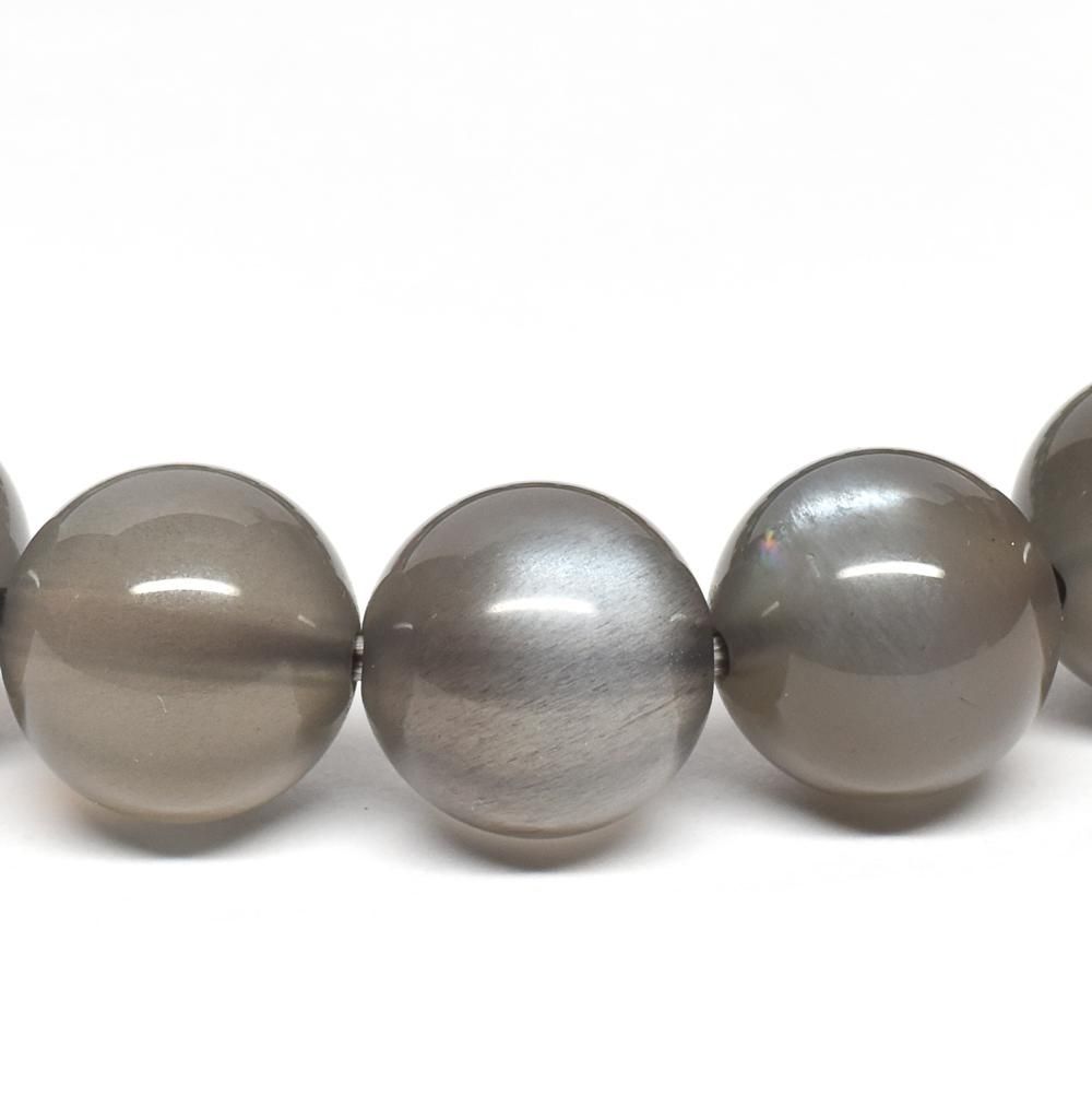 グレームーンストーン ブレスレット 9.5mm #QL070 - プレミアム天然石