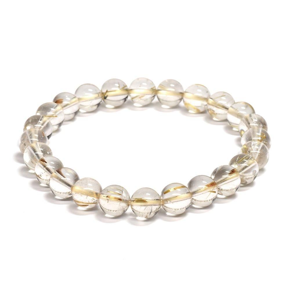 ルチルクォーツ ブレスレット 7.5mm #QL178 - プレミアム天然石専門店