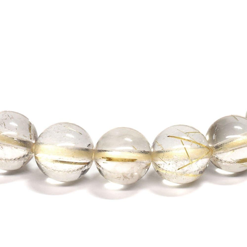 ルチルクォーツ ブレスレット 7.5mm #QL180 - プレミアム天然石専門店