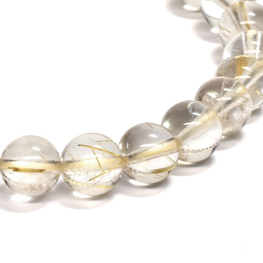 最高品質　ルチルクォーツ　ブレスレット ルチルクォーツ ブレスレット 7.5mm #QL180 - プレミアム天然石専門店