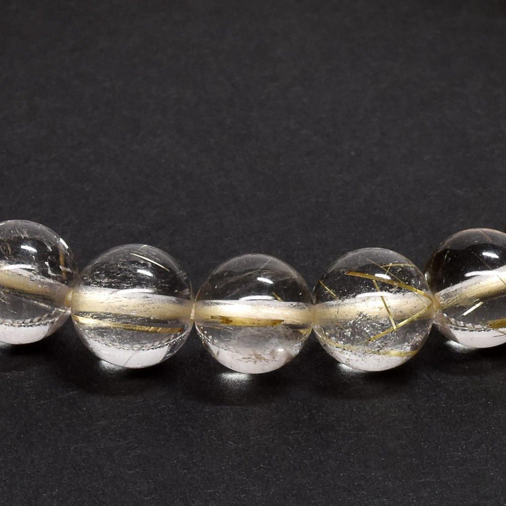 ルチルクォーツ ブレスレット 7.5mm #QL180 - プレミアム天然石専門店