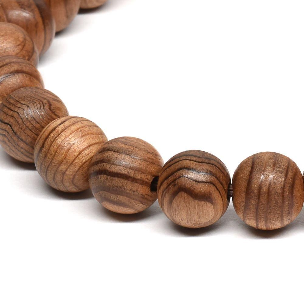 神宮御山杉ブレスレット 御山杉（神宮杉）× 虎目石（タイガーアイ）× 珪化木】金珠宝輪