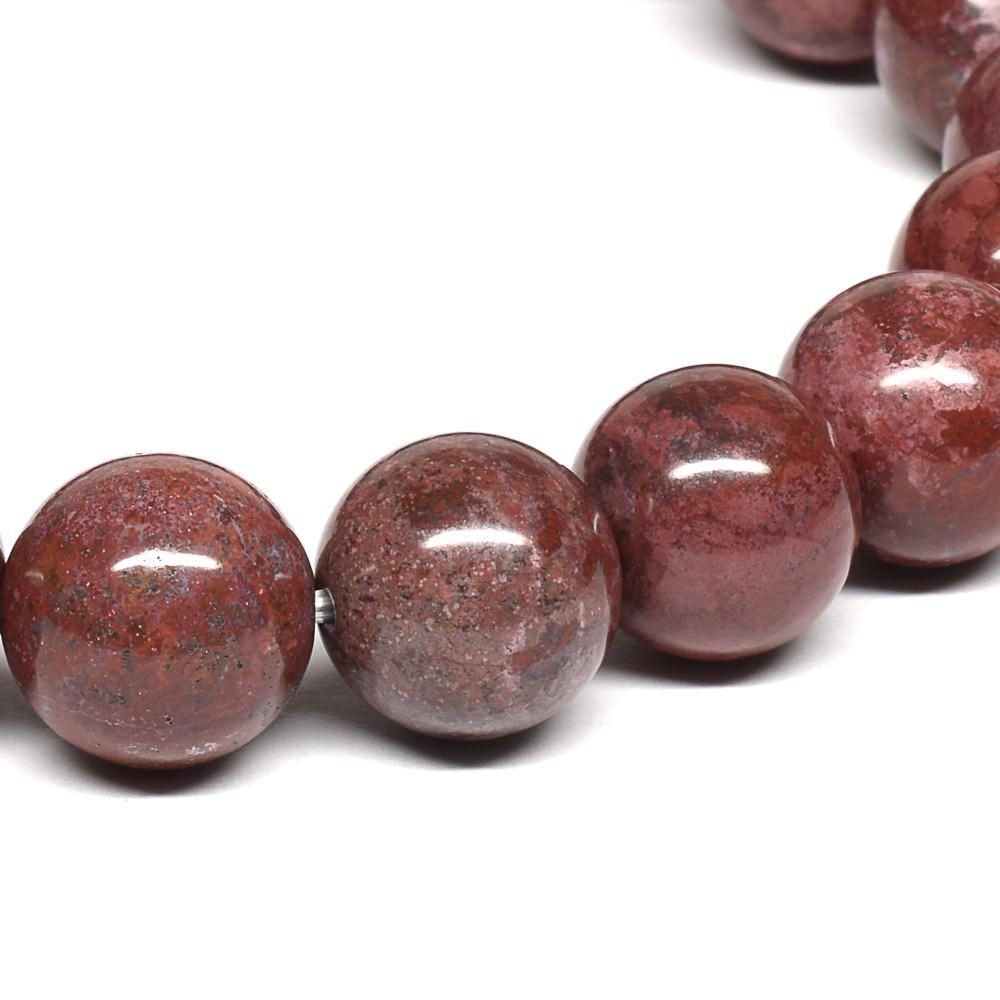 青森県産 津軽錦緋石 ブレスレット 10.5mm #QM302 - プレミアム