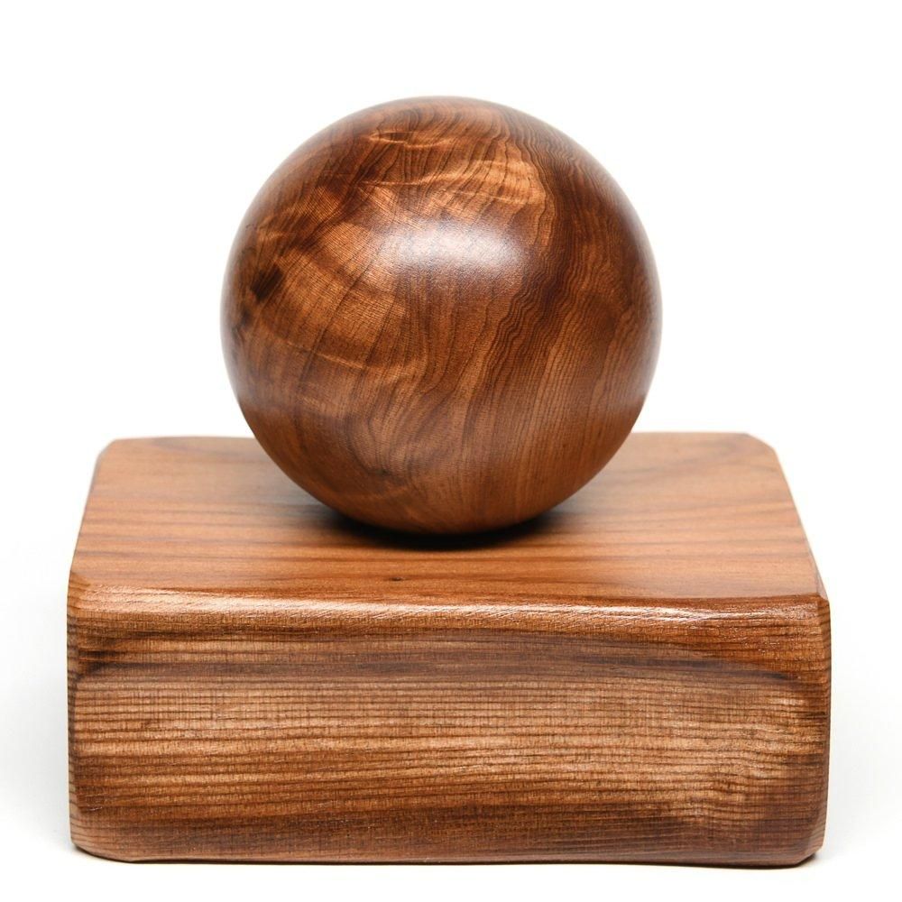 高級屋久杉「光明杢」丸玉 60mm #QM386 - プレミアム天然石専門