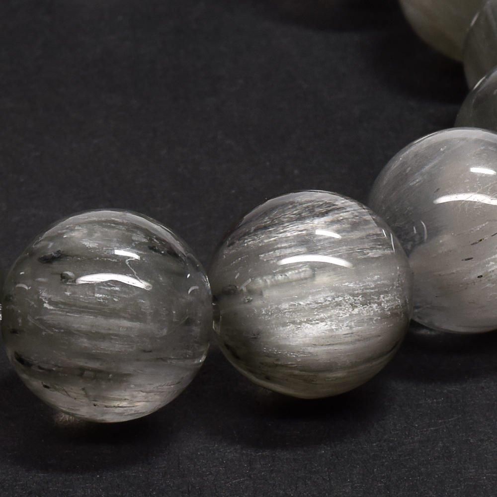シルバーサゲニティッククォーツ ブレスレット 15mm #QM396