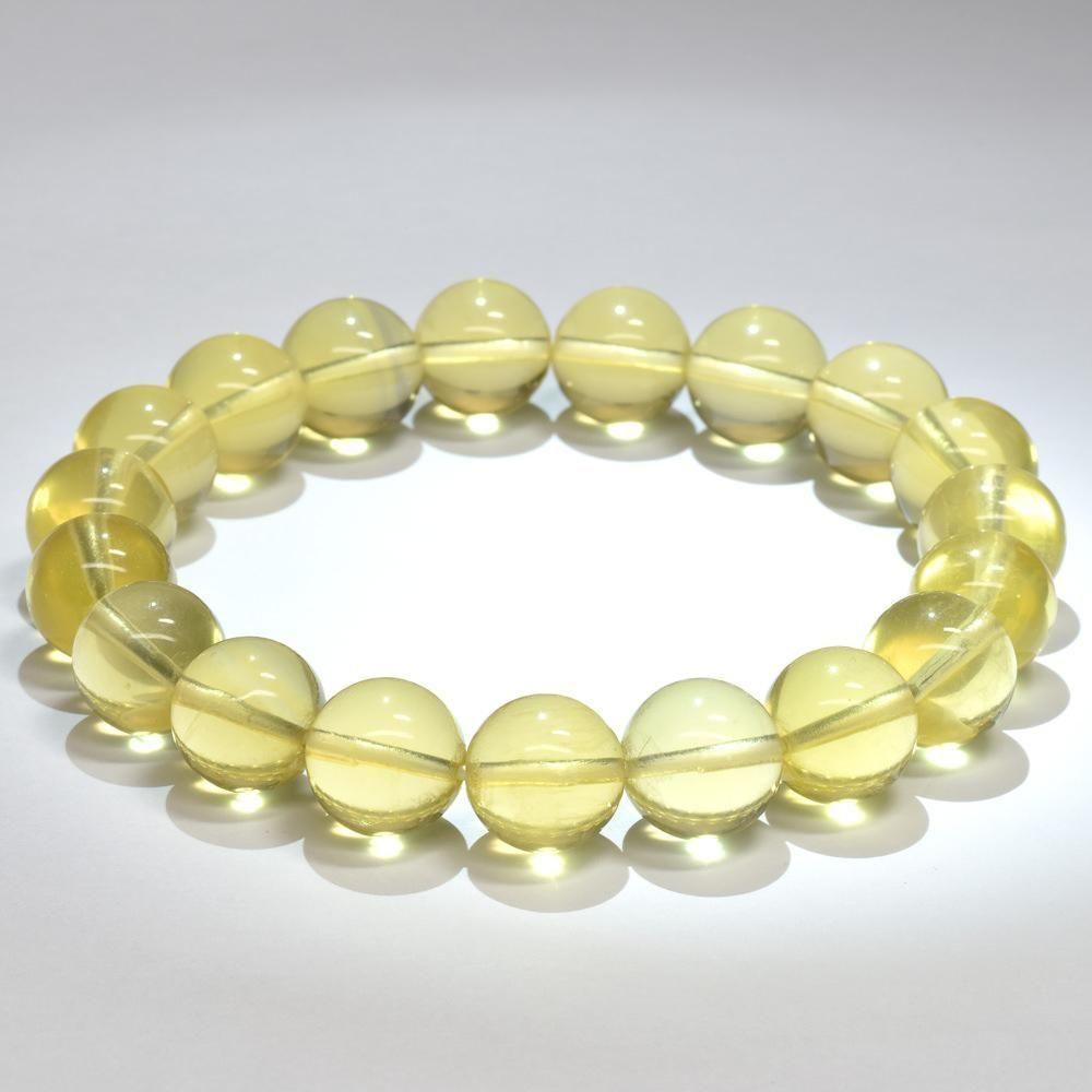 オーラ加工水晶とイエローフローライトの姫系ブレス イエローフローライト ブレスレット 10.5mm #RC222 - プレミアム天然石
