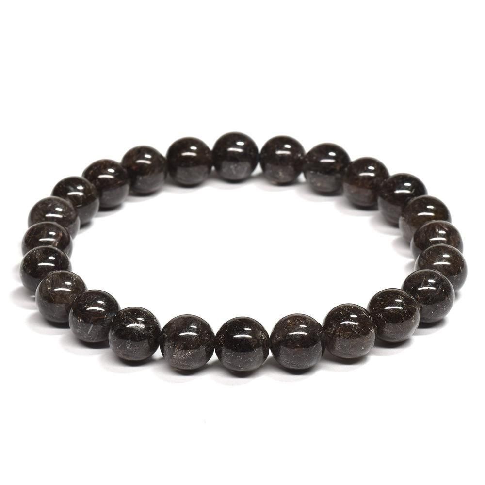 ブラックルチルクォーツ ブレスレット 7.5mm #RC259