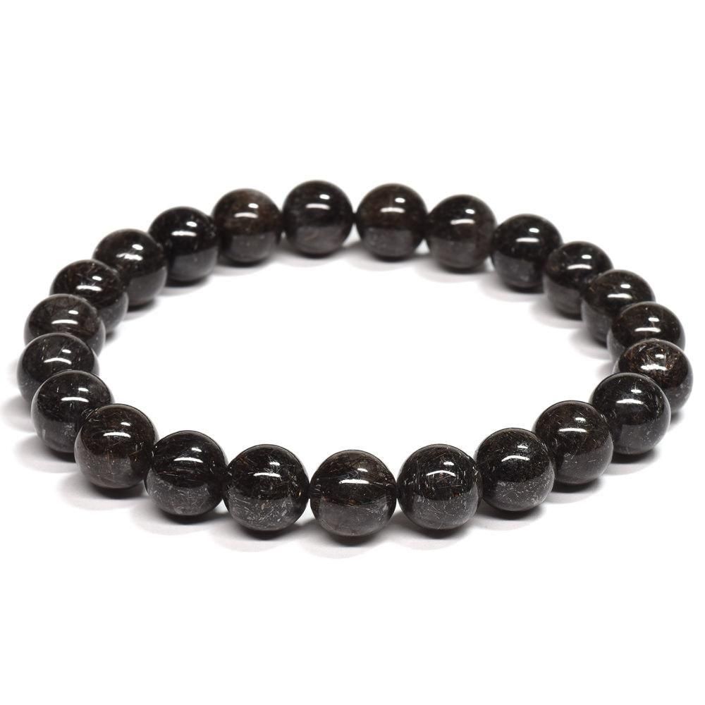 ブラックルチルクォーツ ブレスレット 8mm #RC261 - プレミアム天然石
