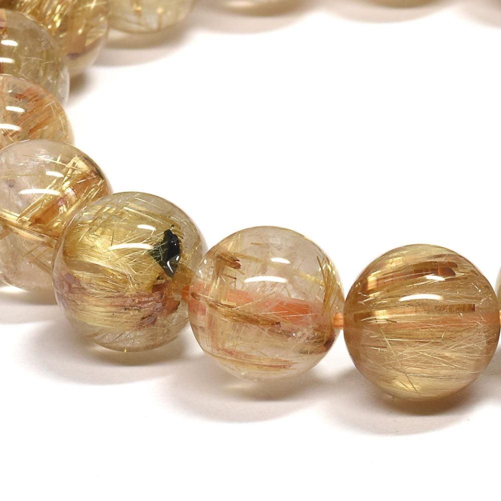 ルチルクォーツ ブレスレット 10mm ルチルクォーツブレスレット10mm(ﾌﾞﾗｼﾞﾙ): 『岩座(いわくら