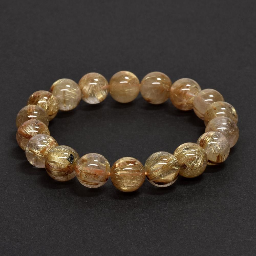 ルチルクォーツ ブレスレット 10mm #RD040 - プレミアム天然石