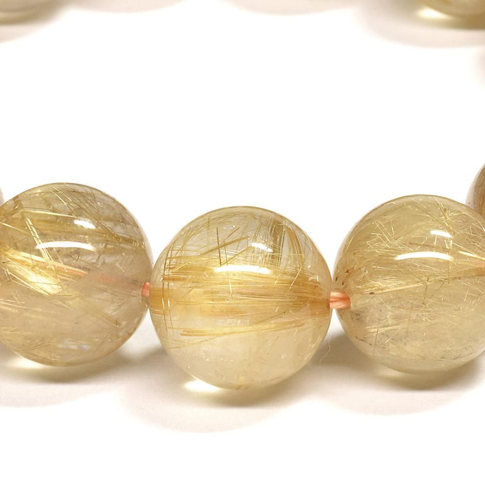 【極上，美品】濃密ゴールドルチルクォーツ １５㎜ 最高峰/歴代最大サイズ】プレミアム タイチンゴールドルチル