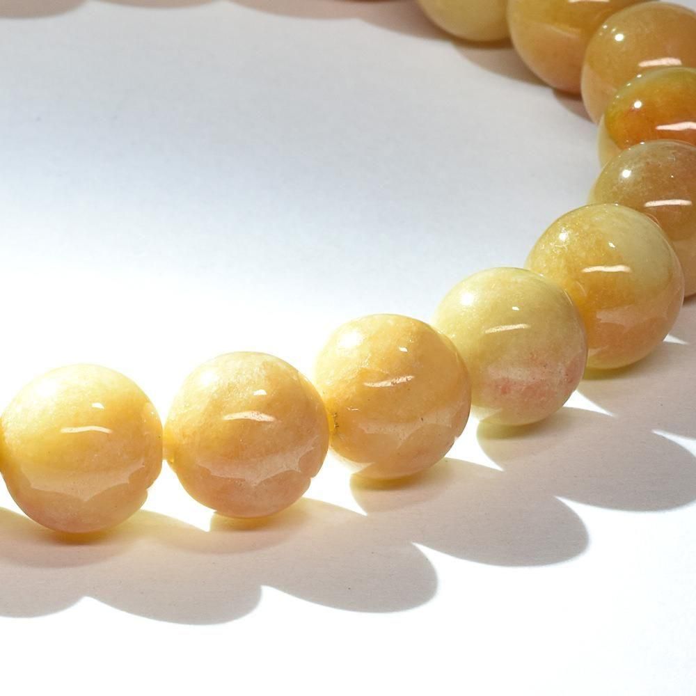 鑑別付]ミャンマー翡翠（イエロー） ブレスレット 7.5-8mm