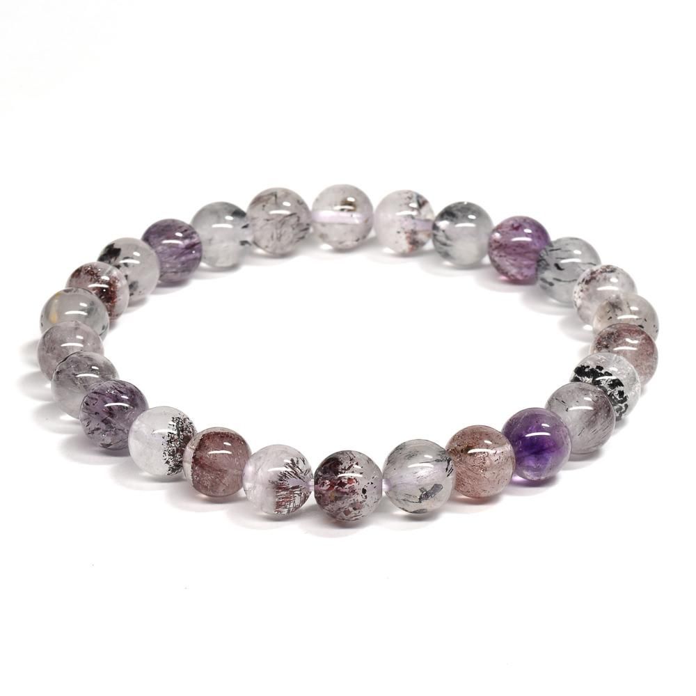 スーパーセブン 8mm 天然石　ブレスレット スーパーセブンブレスレット（約8mm玉） - 埼玉県吉川市の天然石