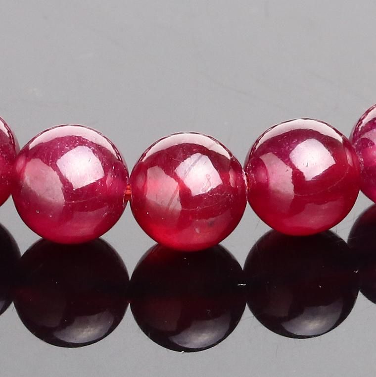 オーナー秘蔵] ルビーブレスレット 8mm #2700 - プレミアム