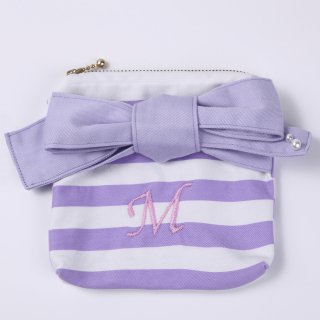 Stripe ribbon pouch A　【Item】
