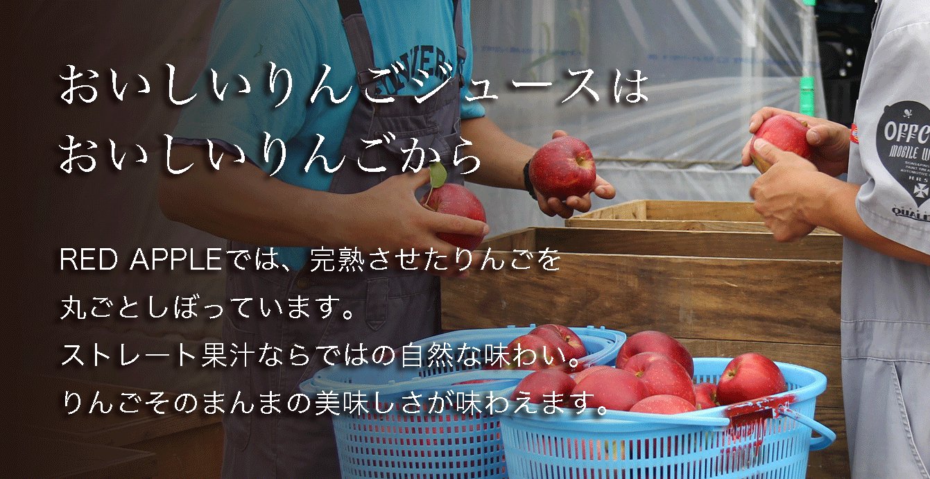 青森りんご100％ストレートジュース「しぼってそのまんま」 産地直送・通販 RED APPLE(レッドアップル)[赤石農園]