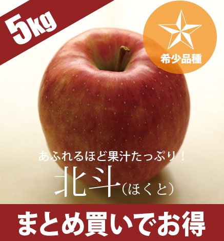 【10月下旬〜：希少品種】青森りんご 北斗（ほくと） 5kg（10〜20個）