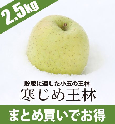 青森りんご 寒じめ王林 2.5kg（9〜14玉）