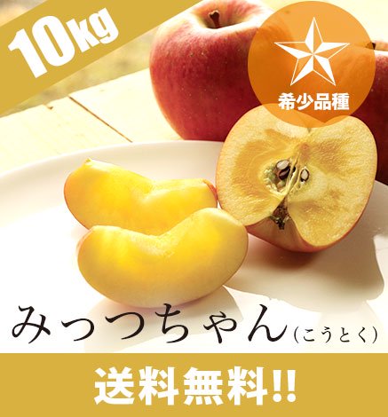 青森りんご みっつちゃん(こうとく) 10kg(32〜56個) 
