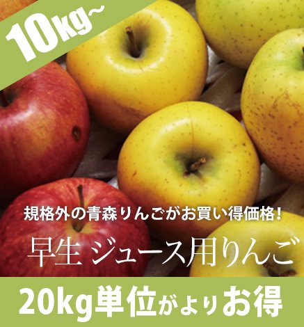 【早生・青森りんご】ジュース用・加工用りんご【送料込】
