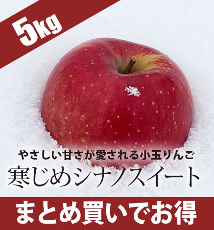 【出荷中】青森りんご 寒じめシナノスイート 5kg（18〜28玉）