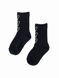 jacquard heart socks(Black)16-18cm〜22-24cm