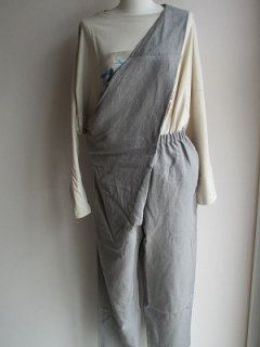 One side overalls(ソフトグレー)womenF