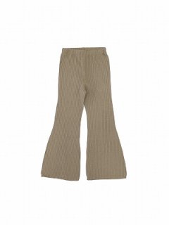 rib knit flare pants(brown)M