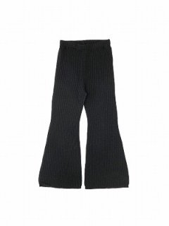 rib knit flare pants(black)M