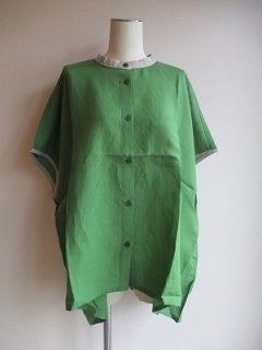 Collarless shirts(グリーン)womensF
