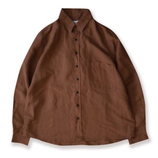 <img class='new_mark_img1' src='https://img.shop-pro.jp/img/new/icons47.gif' style='border:none;display:inline;margin:0px;padding:0px;width:auto;' />Linen natural shirt（リネンナチュラルシャツ/ベイクドブラウン）