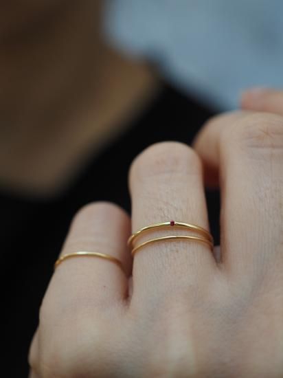 sun blue bianca 18K one stone リング sun blue bianca 18K one stone リング