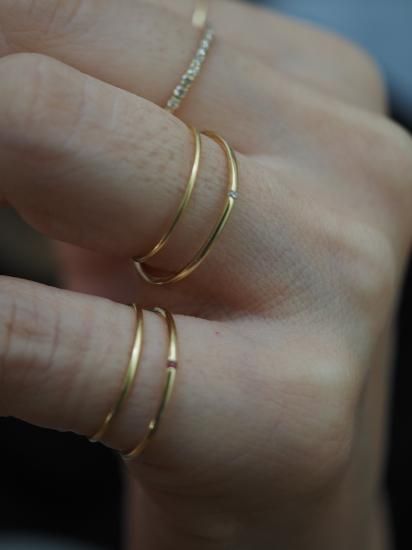 sun blue bianca 18K one stone リング sunbluebianca アクセサリー サンブルービアンカ