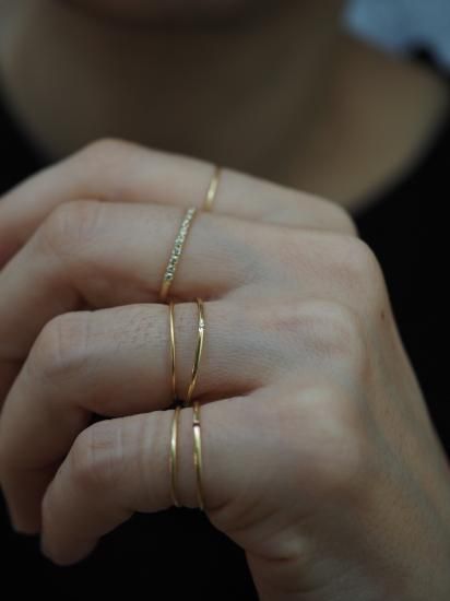 sun blue bianca 18K one stone リング sunbluebianca アクセサリー サンブルービアンカ